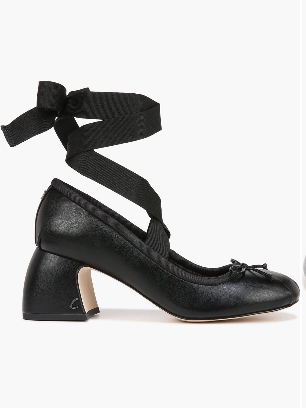 Circus by Sam Edelman Black Ankle-Tie Ballet Block Heel - Picture 5 of 7